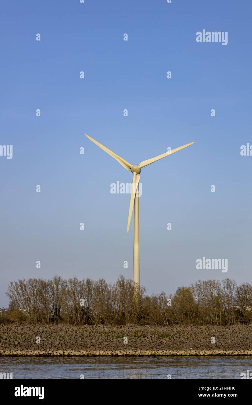 Grüne Energie einsame Windmühle Stockfoto