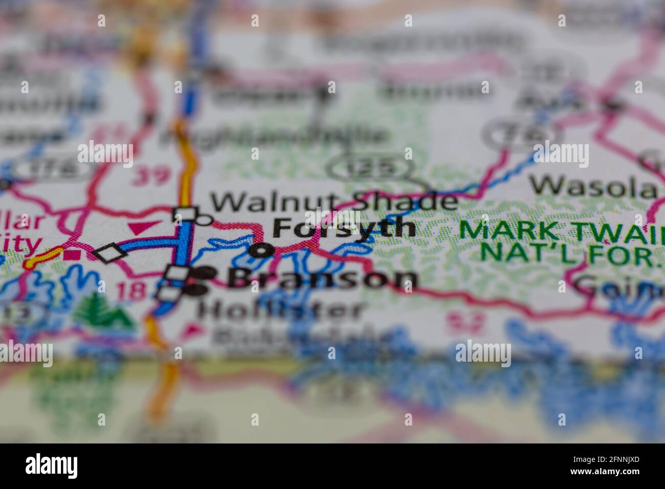 Karte von forsyth missouri Fotos und Bildmaterial in hoher Auflösung