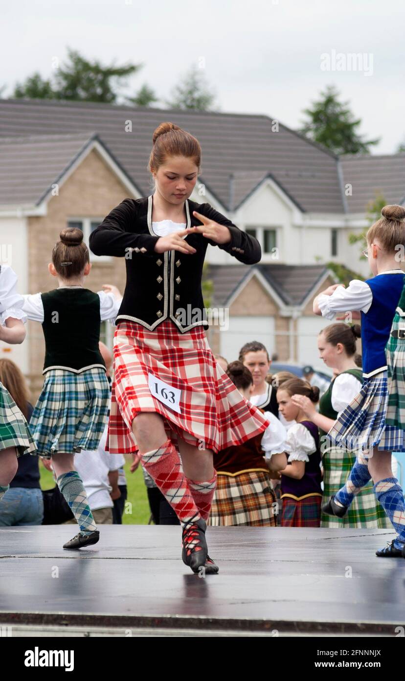 Highland Dancer bei Helensburgh und Lomond Highland Games, Argyll, Schottland Stockfoto