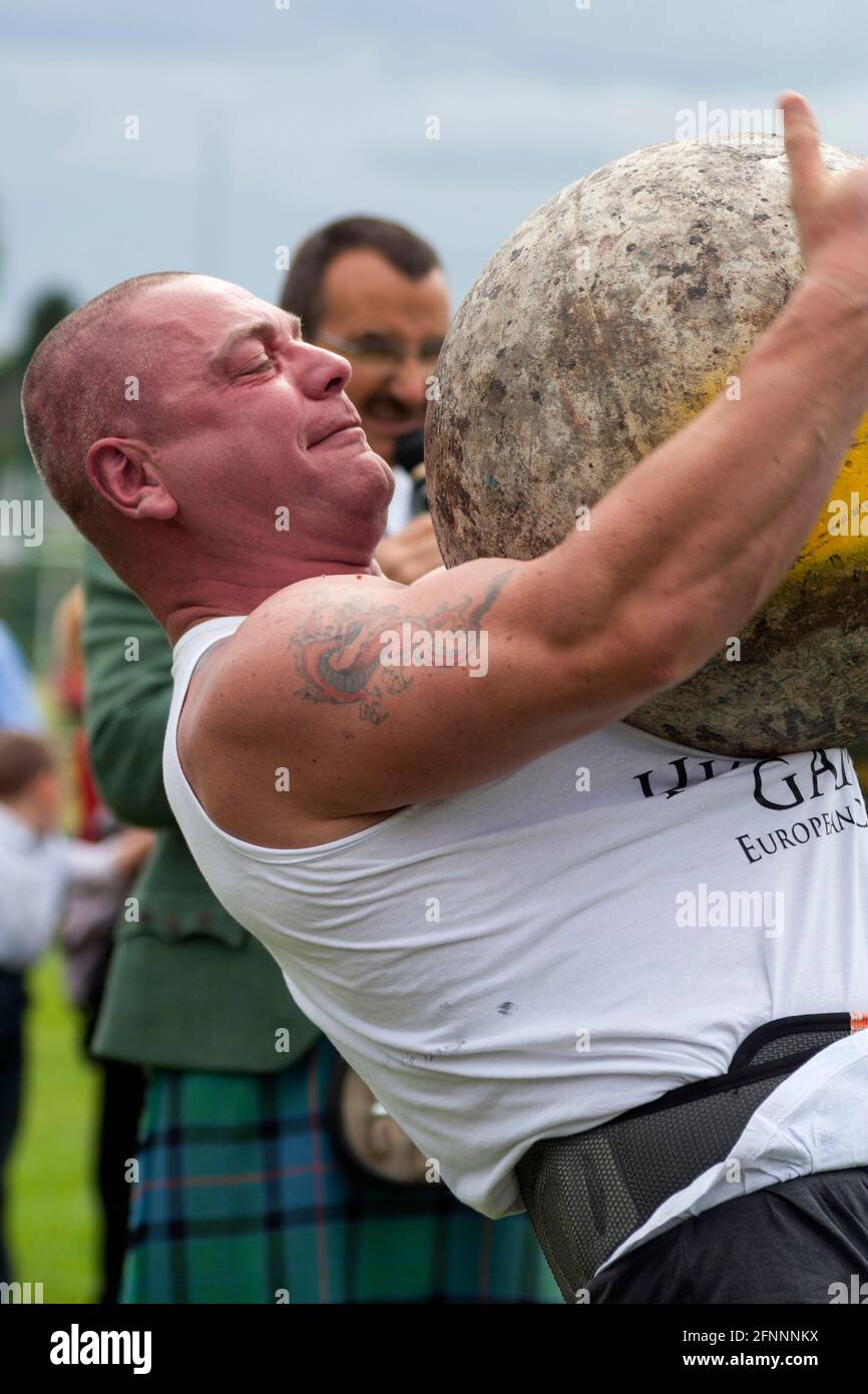 Ballaufzug bei den Spielen Helensburgh und Lomond Highland Stockfoto