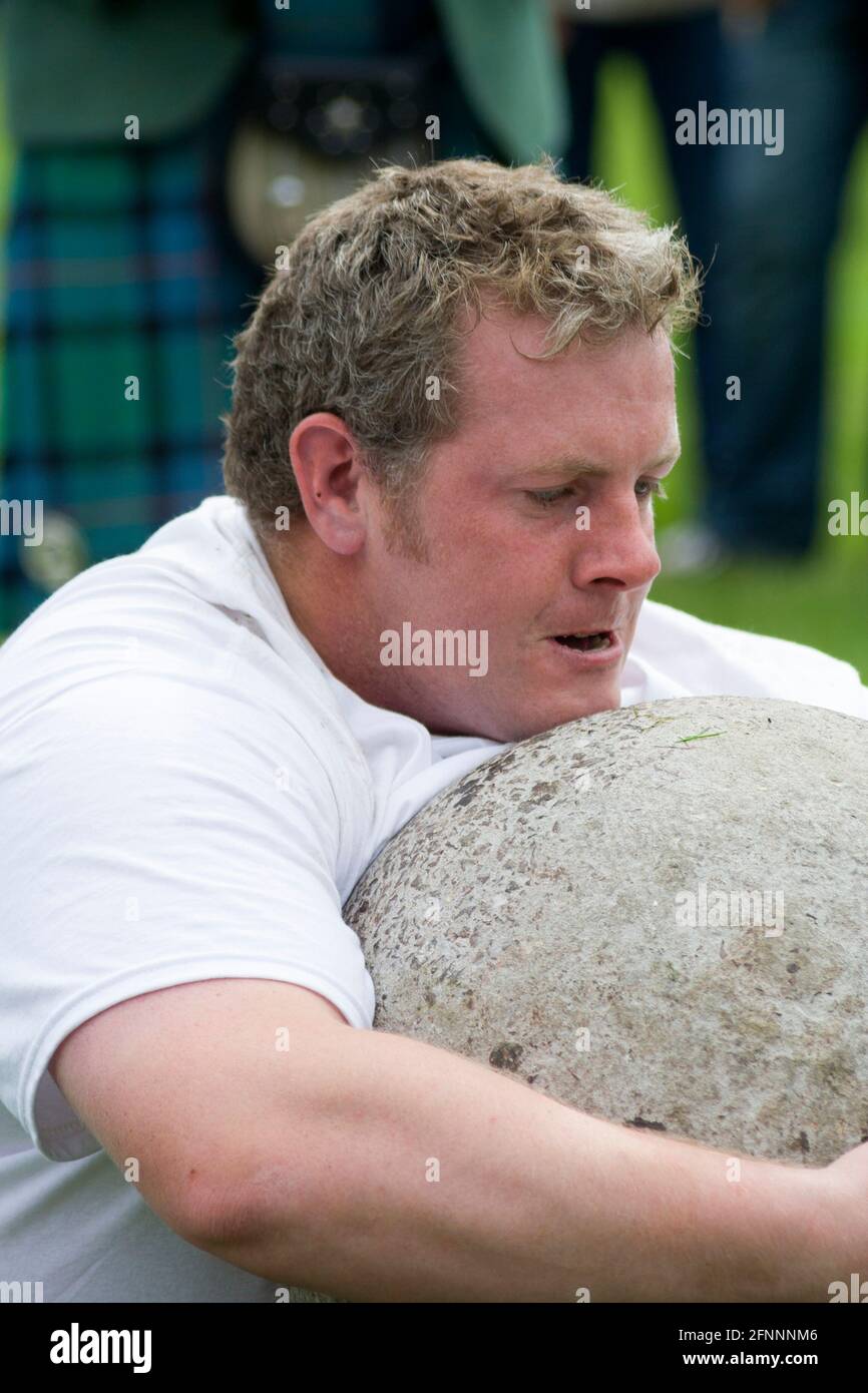 Ballaufzug bei den Spielen Helensburgh und Lomond Highland Stockfoto