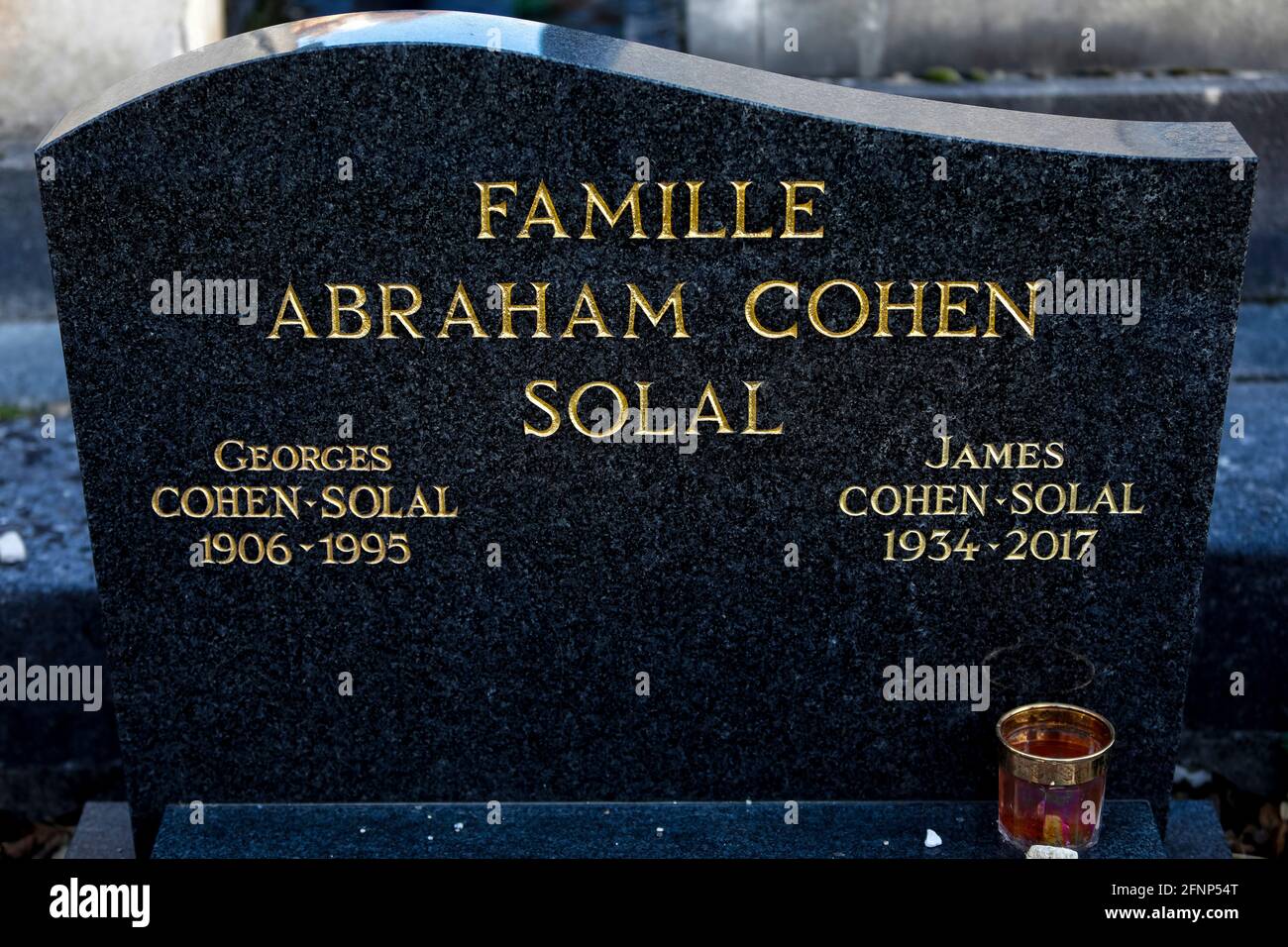 Friedhof Montparnasse (französisch: cimetiere du Montparnasse), Paris, Frankreich. Jüdisches Grab. Stockfoto