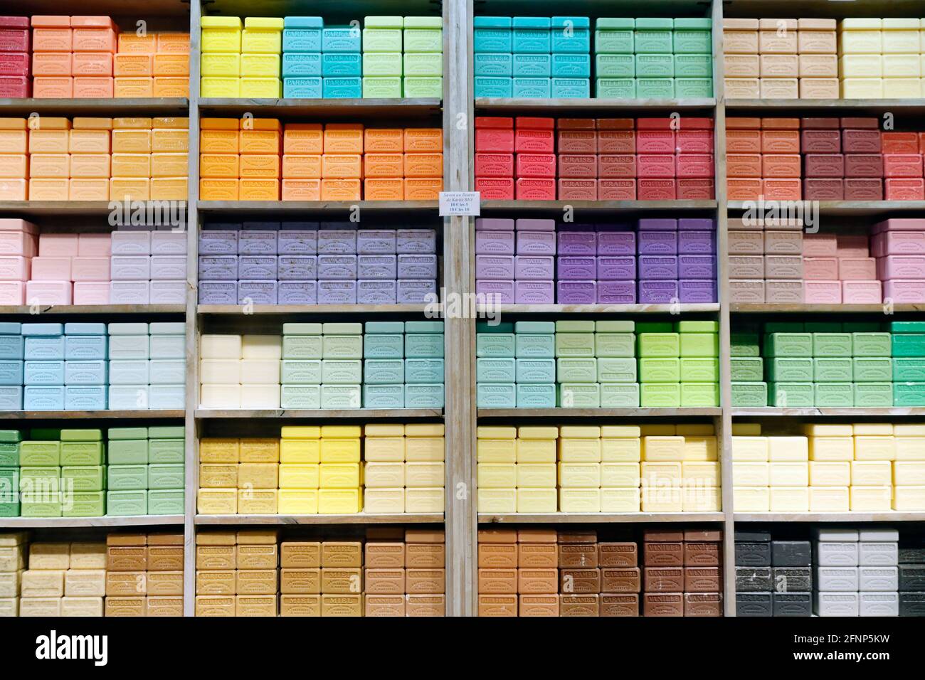 Handgemachte Naturseife Shop. Frankreich. Stockfoto