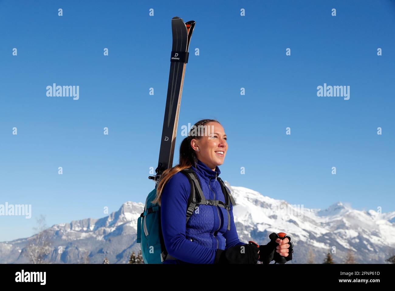 Französische Alpen. Mont-Blanc-Massiv. Skitouren. Frankreich. Stockfoto Französische Alpen. Mont-Blanc-Massiv. Skitouren. Frankreich. Stockfoto