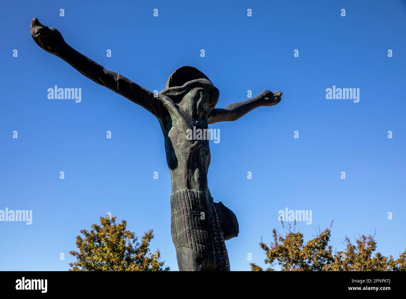 Riesiges Kruzifix in Medjugorje katholisches Heiligtum, Bosnien und Herzegowina Stockfoto