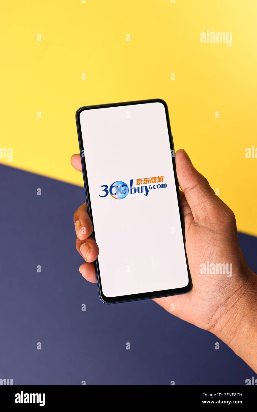 Assam, indien - 18. Mai 2021 : 360buy.com Logo auf Telefonbildschirm Stock Bild. Stockfoto