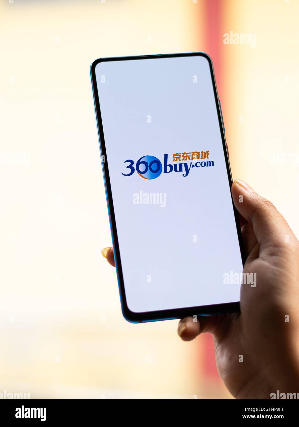 Assam, indien - 18. Mai 2021 : 360buy.com Logo auf Telefonbildschirm Stock Bild. Stockfoto