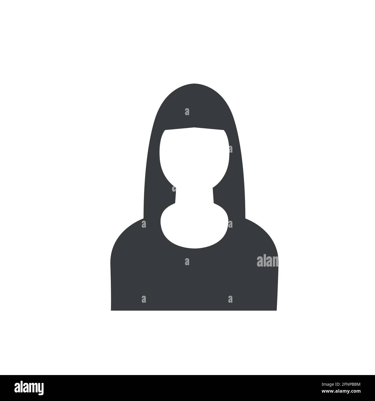 Avatar für das Symbol der Geschäftsfrau. Weibliche Avatar Profil Zeichen, Gesicht Silhouette Stock Vektor Stock Vektor