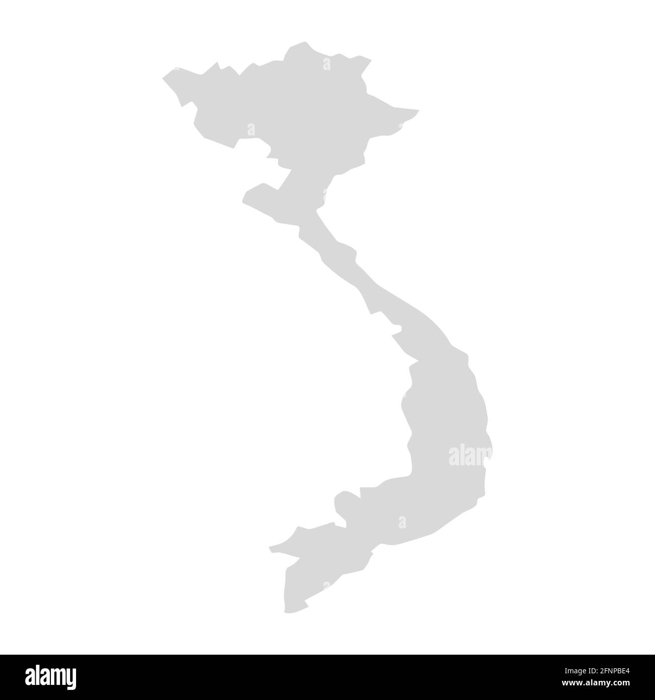 Region der Vietnam-Vektorkarte. Vietnam kambodscha Gebiet Konzeptkarte isolierte Provinz Stock Vektor