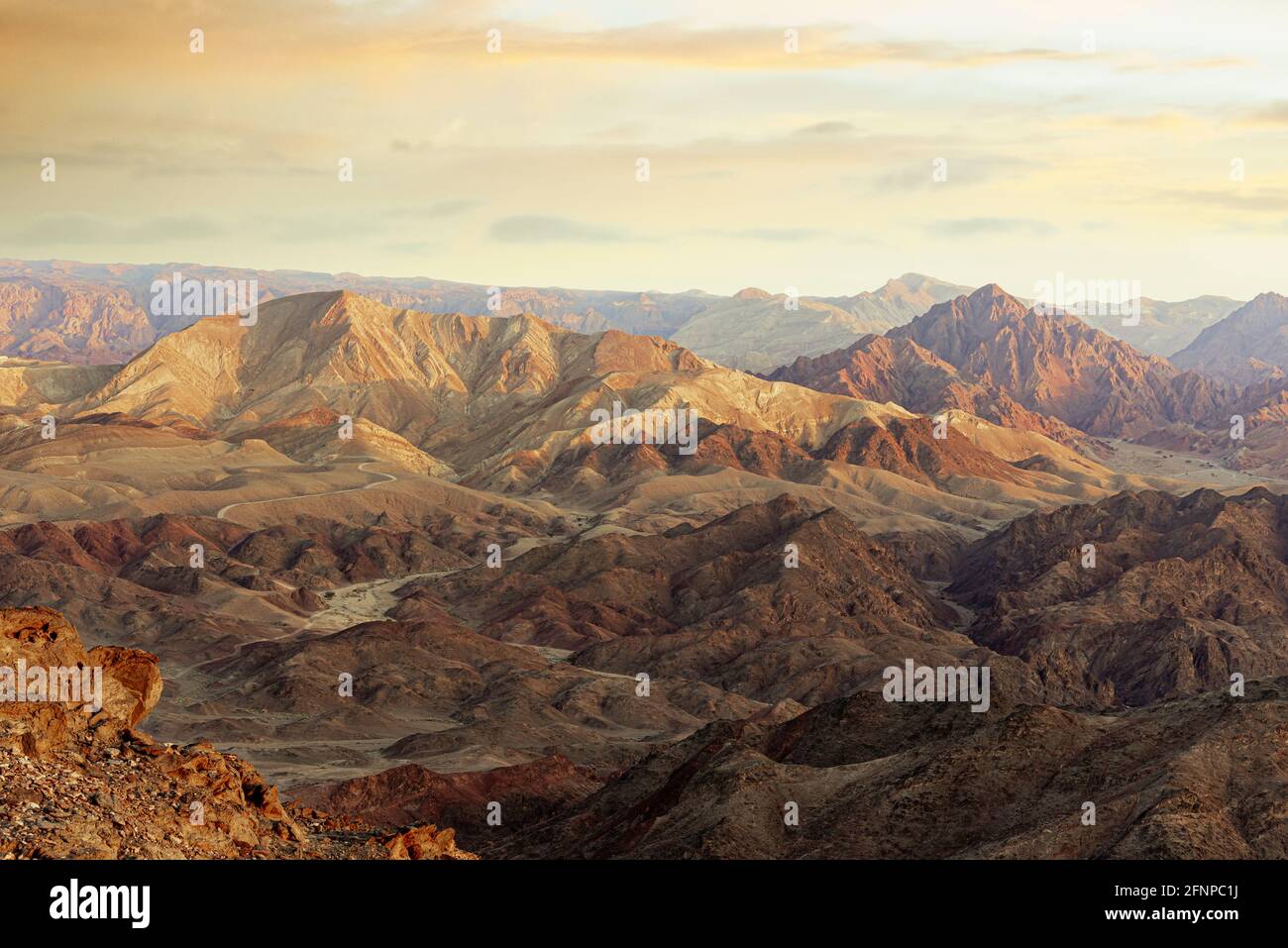 Mars like Landscape, Shlomo Mountain, Eilat Israel. Südlicher Bezirk. Hochwertige Fotos Stockfoto