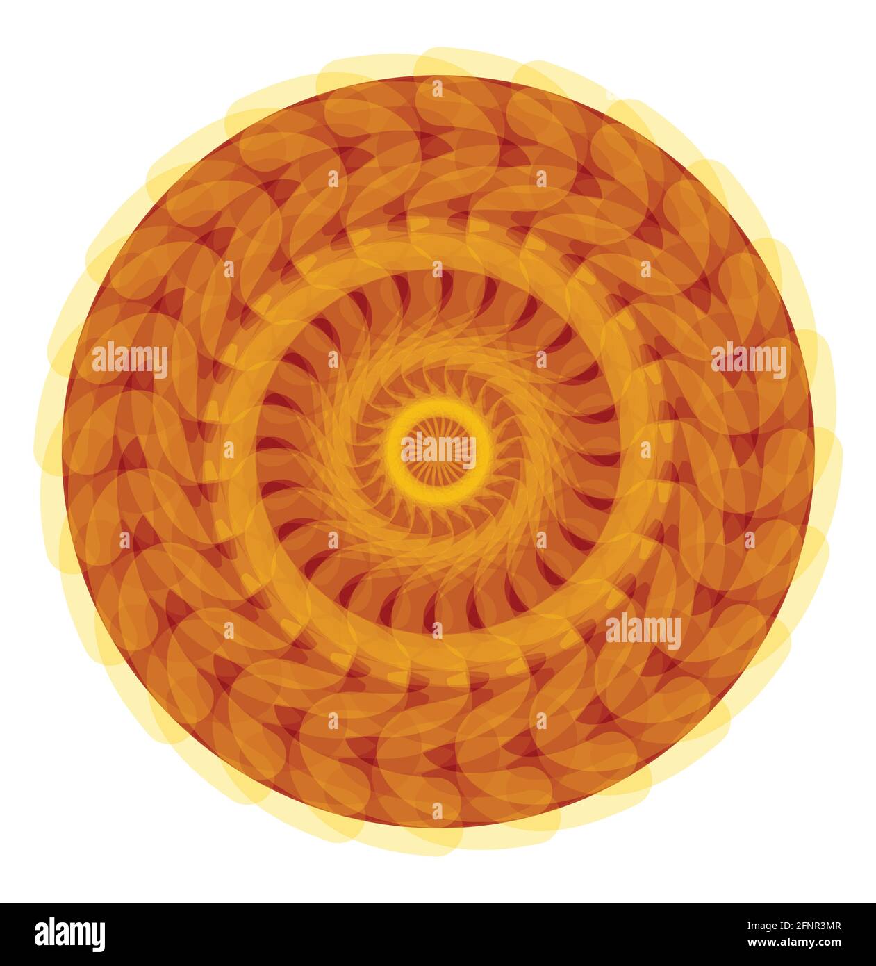 Gold symmetrische geometrische Kreis Mandala für Harmonie zu erhalten Stock Vektor