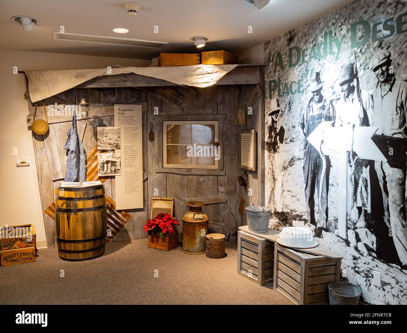 Boulder City, 28. FEB 2021 - Innenansicht des Hoover Dam Museums Stockfoto