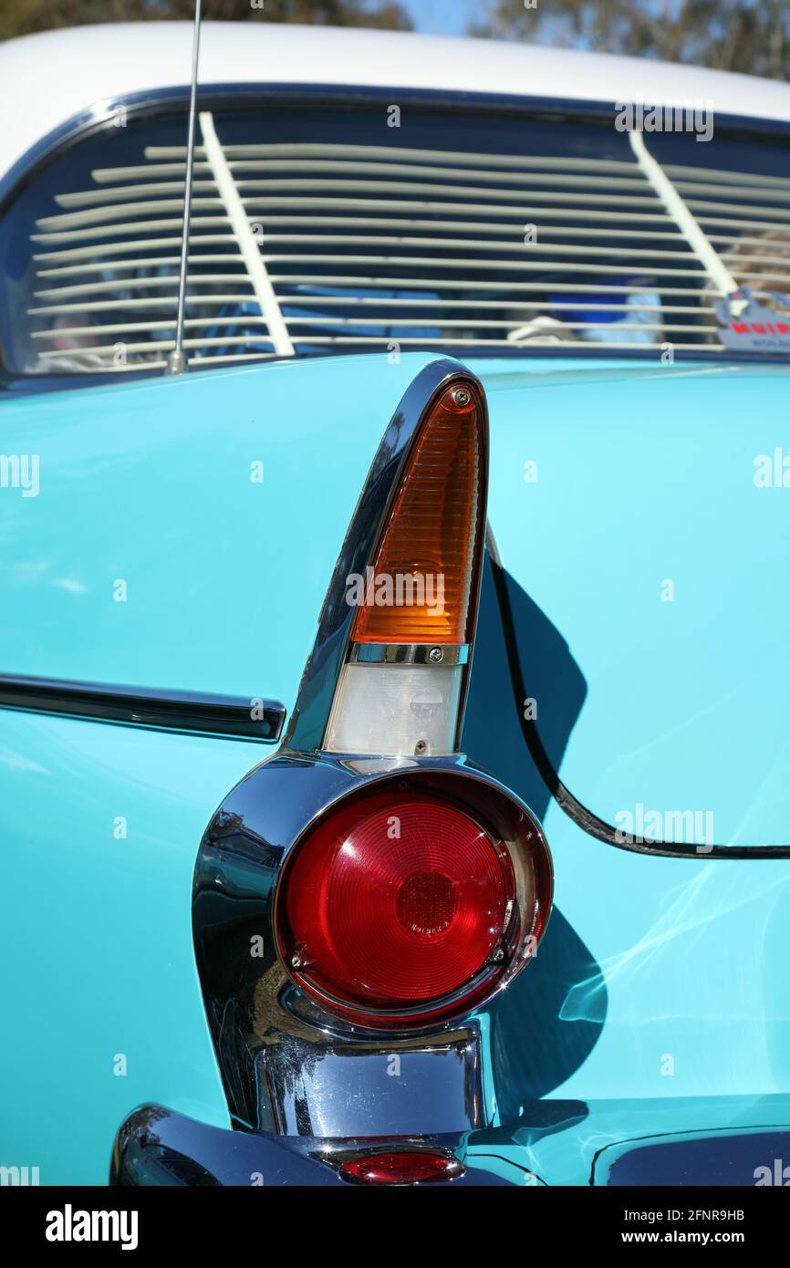Nahaufnahme eines Vintage Holden Special EK Modell Rücklicht. Der EK wurde zwischen 1961 und 1962 in Australien hergestellt. Stockfoto