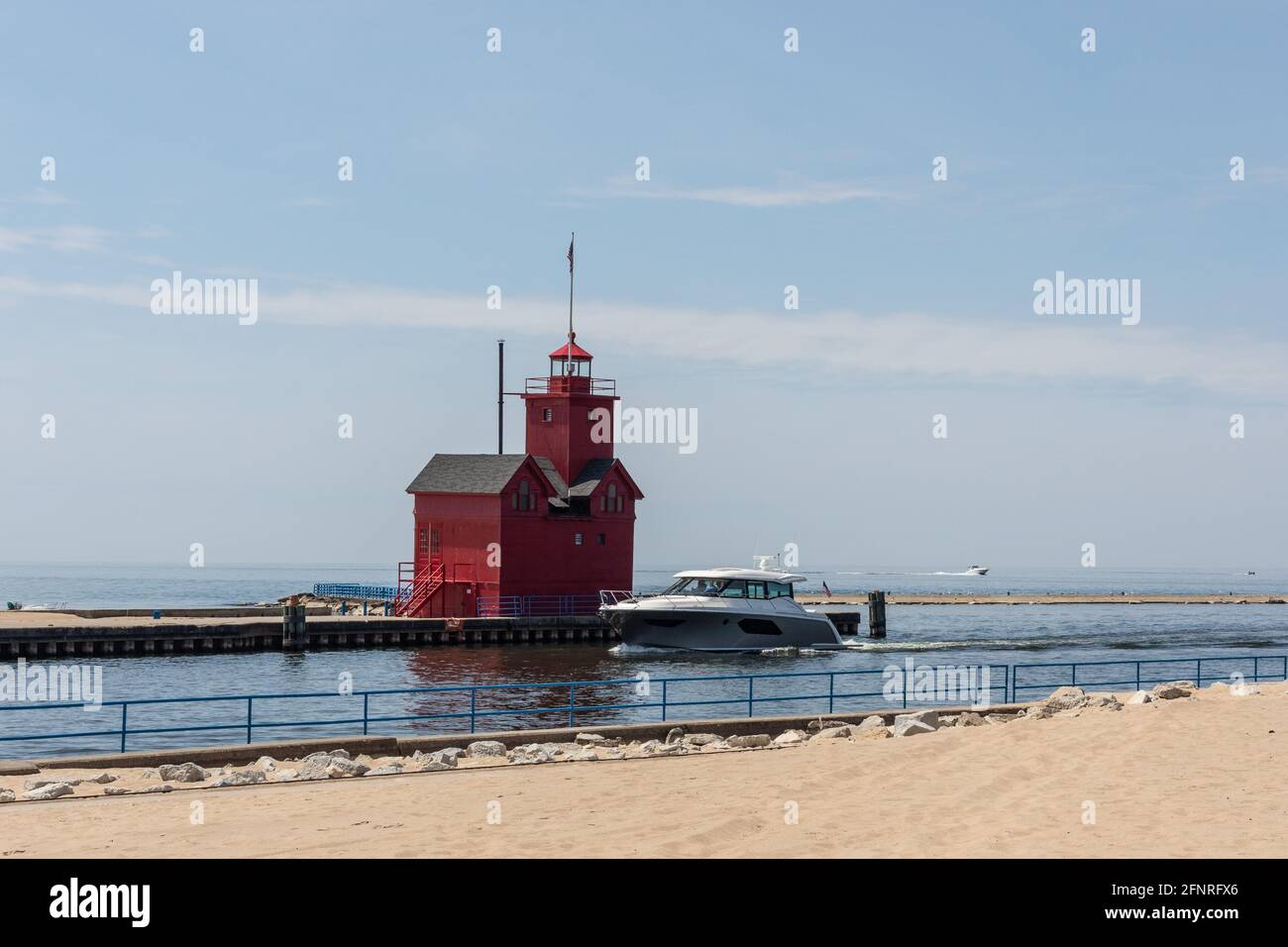 Leuchtturm Holland Michigan Stockfoto