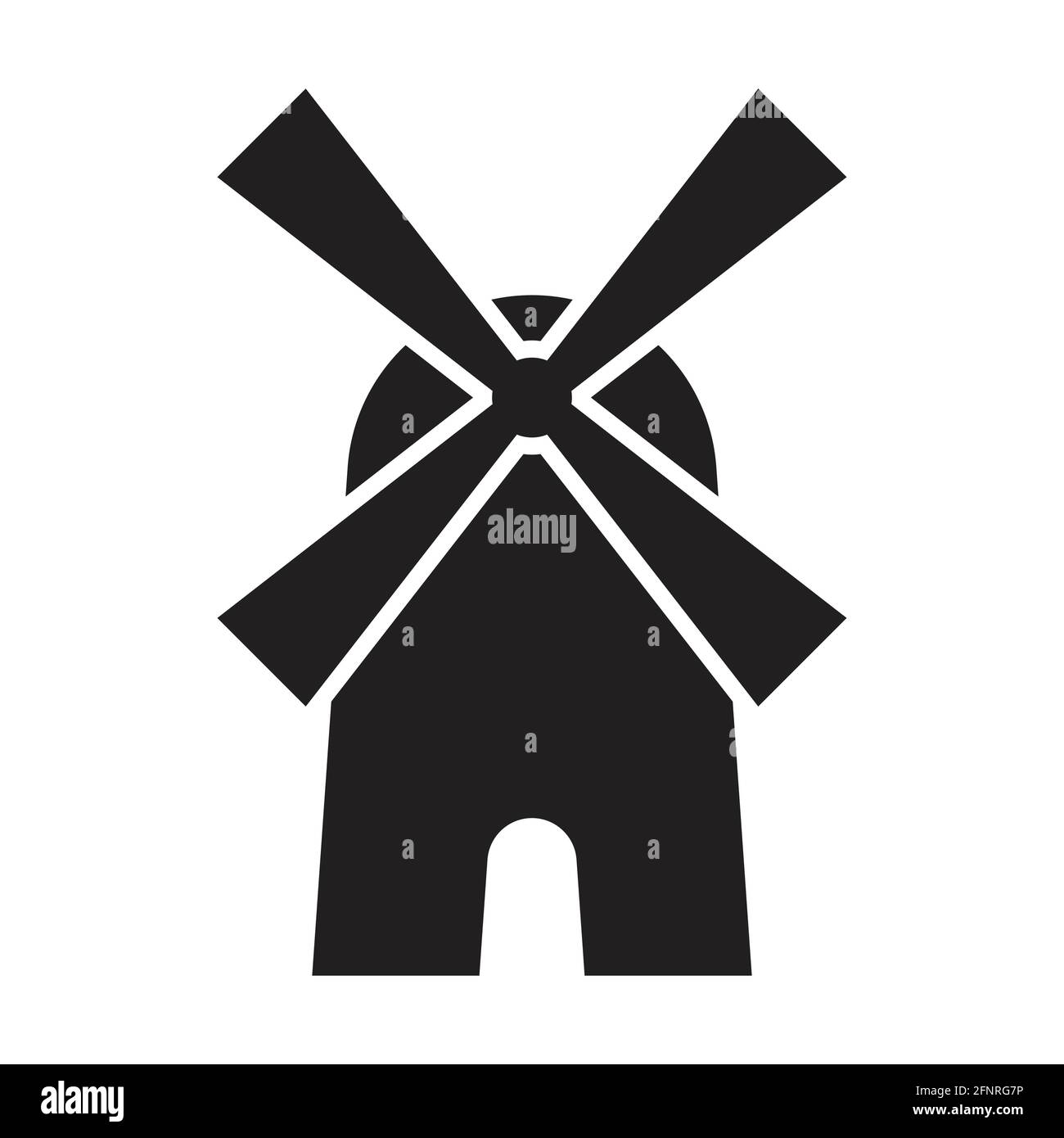 Windmühle alternative Windkraftanlage und erneuerbare Energie Vektor-Umwelt-Konzept für Grafik-Design, Logo, Website, Social Media, mobile App, U Stock Vektor