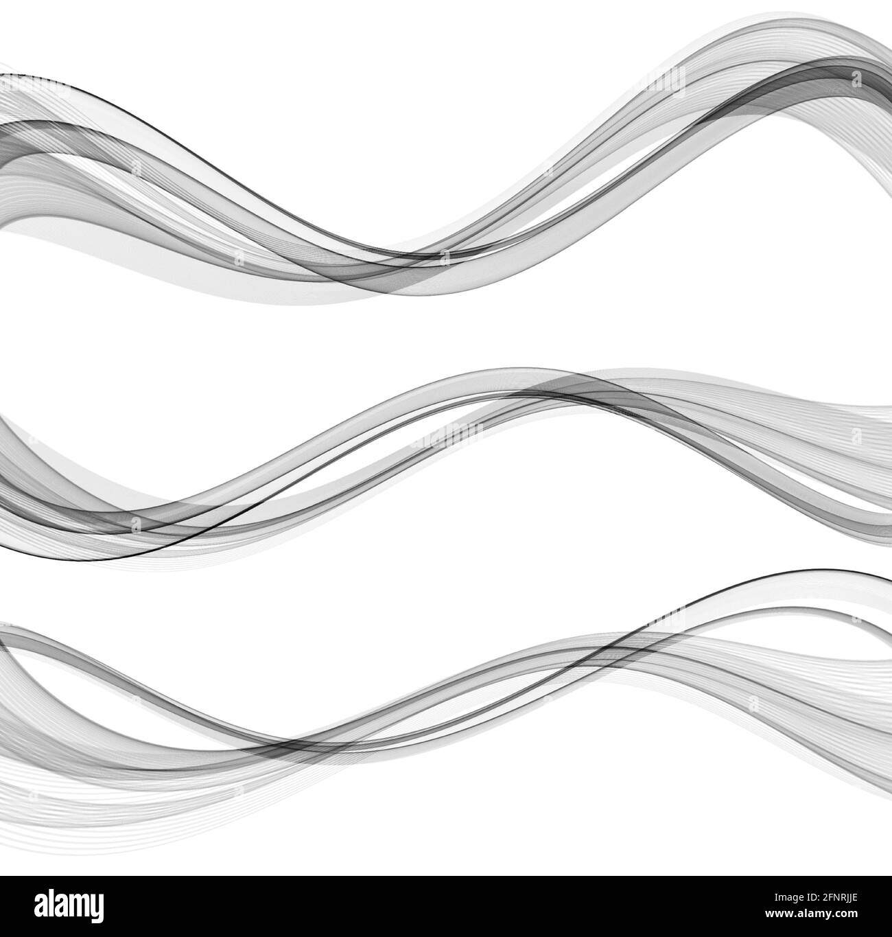 Vektor abstrakt fließende Wellenlinien isoliert auf weißem Hintergrund. Gestaltungselement für Technik, Wissenschaft, modernes Konzept. Stock Vektor