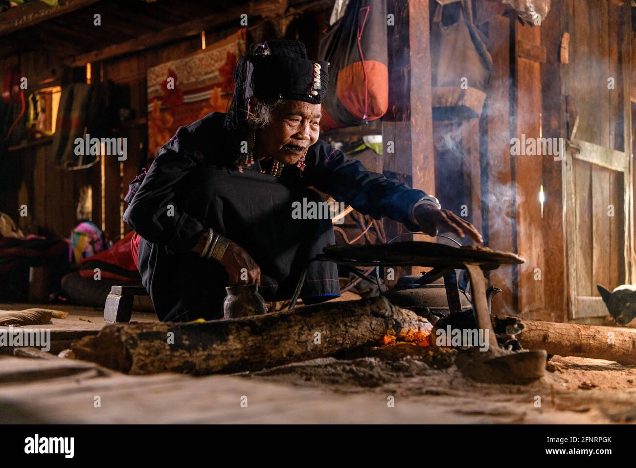 Ann eng Stamm, Myanmar Stockfoto