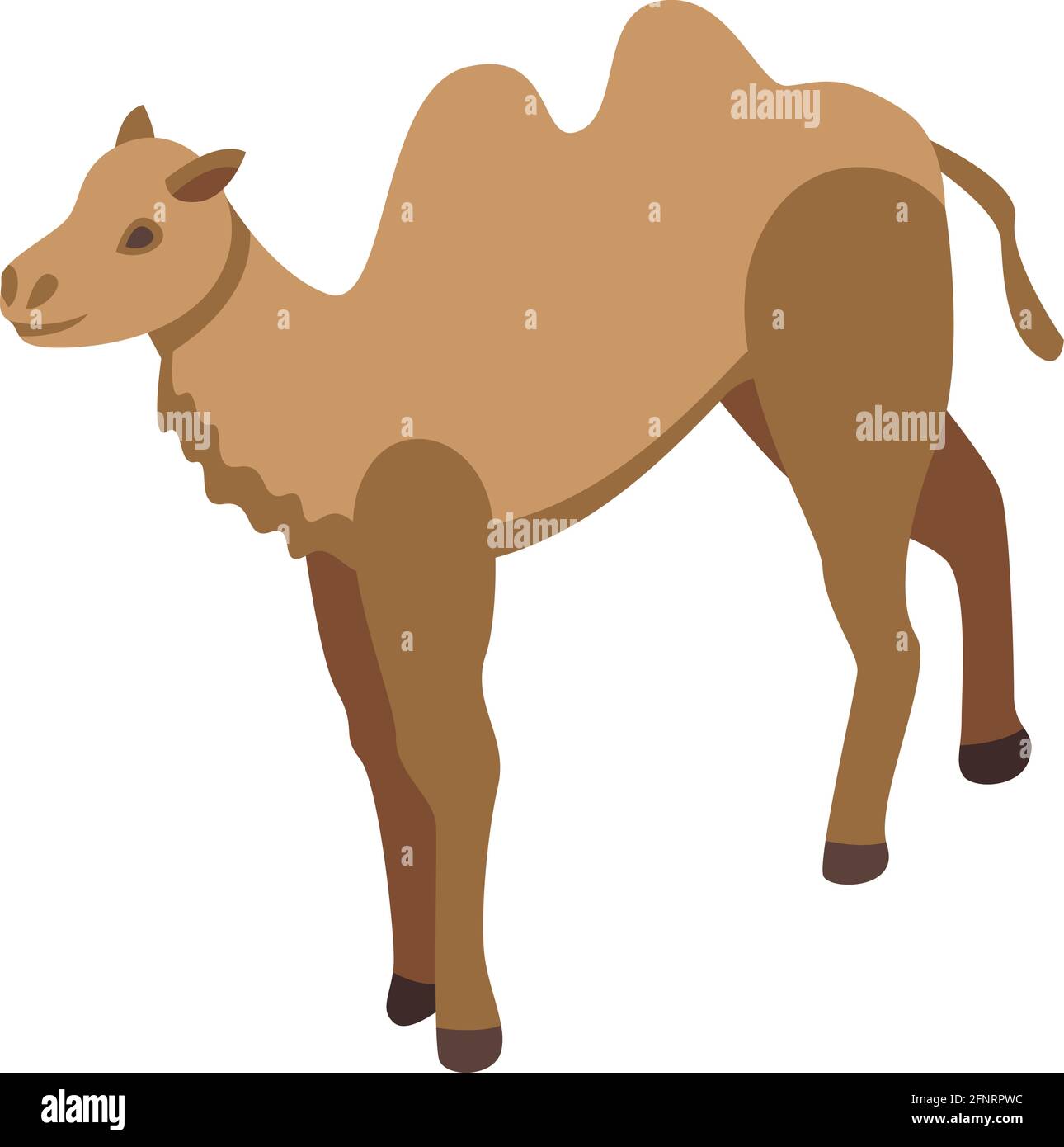 Kamelsymbol für den Tourismus. Isometrisch von Tourismus Kamel Vektor-Symbol für Web-Design isoliert auf weißem Hintergrund Stock Vektor