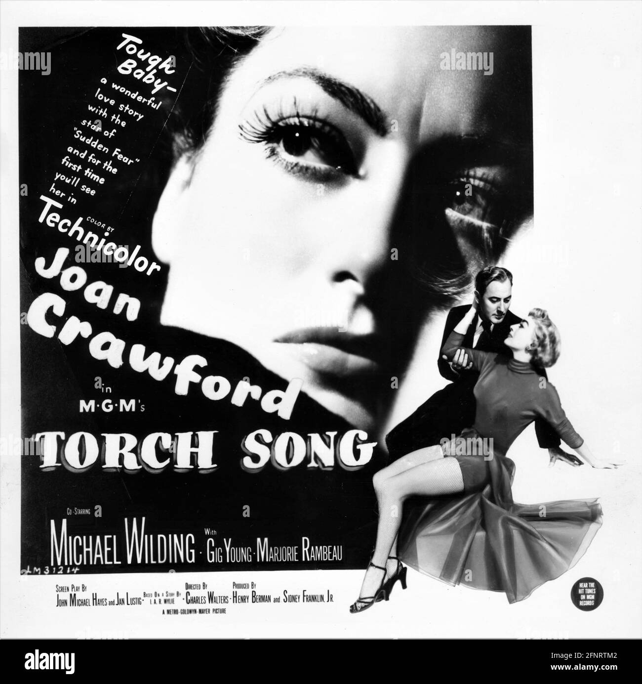 JOAN CRAWFORD und MICHAEL WILDING in FACKELLIED 1953 Regisseur / Choreograph CHARLES WALTERS Kostümdesign Helen Rose Metro Goldwyn Mayer Stockfoto