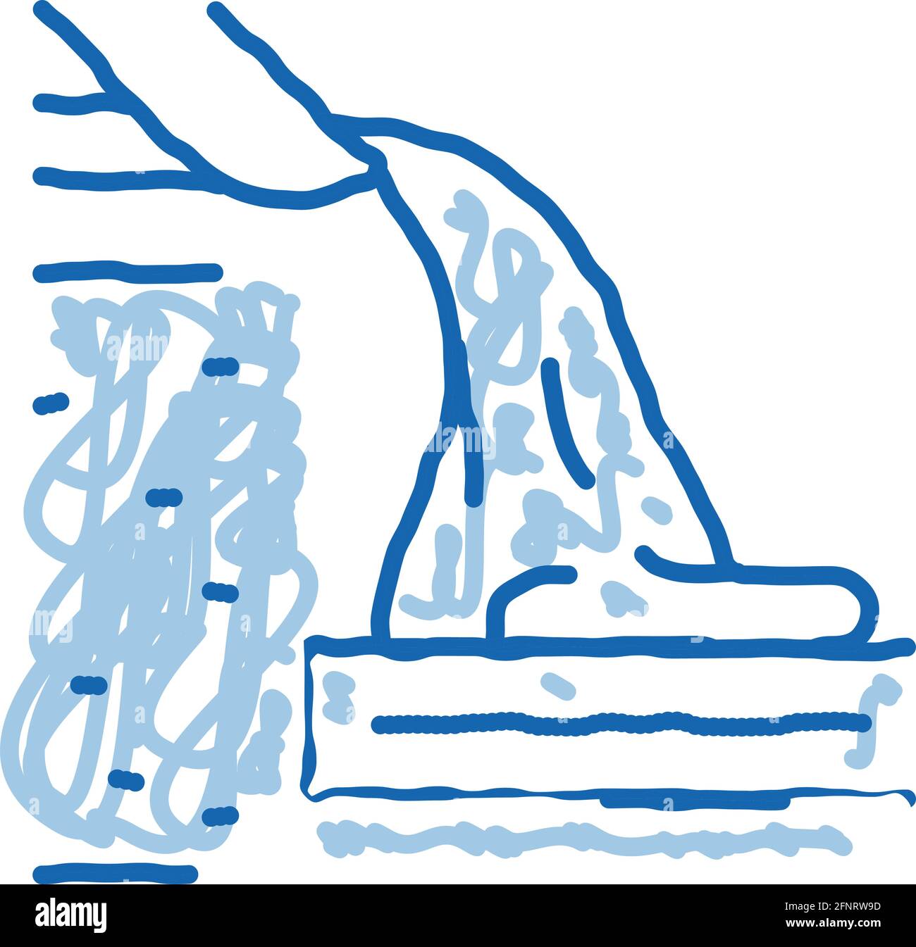 foundation Gießen Doodle Symbol handgezeichnete Illustration Stock Vektor