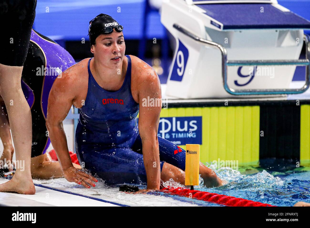 BUDAPEST, UNGARN - MAI 17: Ranomi Kromowidjojo aus den Niederlanden tritt beim Frauen 50m Freistil Preliminary während der len European Aquatics C an Stockfoto