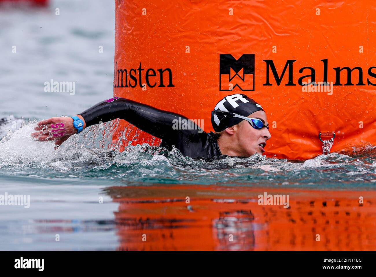 BUDAPEST, UNGARN - MAI 16: Die Italienerin Veronica Santoni nimmt an den Mixed 25 km während der len Schwimmeuropameisterschaften im Freiwasserschwimmen A Teil Stockfoto