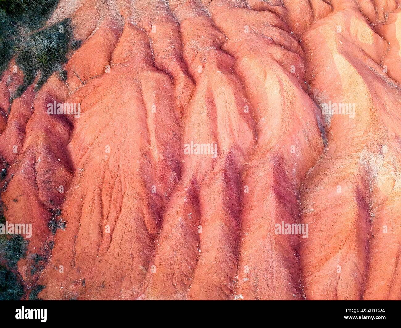 Bauxit-Mine, roh verwitterter Bauxit sedimentär Stockfoto