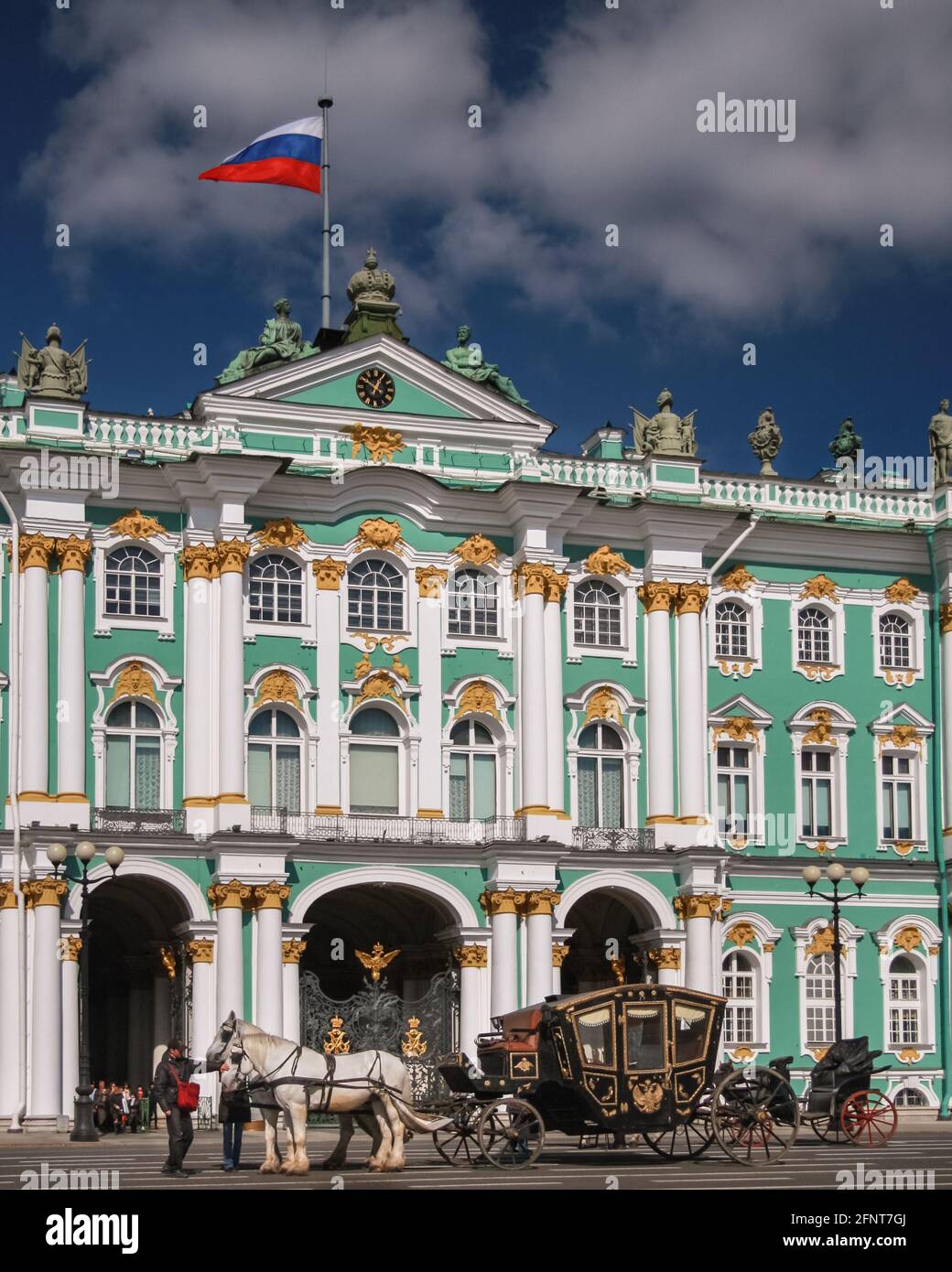 Der Winterpalast und das Hermitage Museum St. Petersburg, Sankt Petersburg, Russland Stockfoto