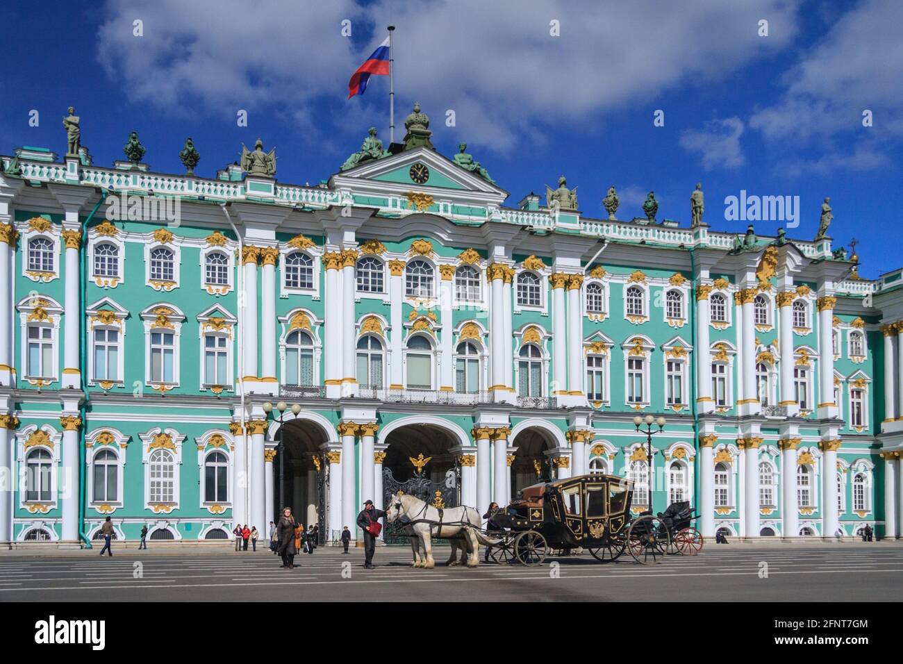 Der Winterpalast und das Hermitage Museum St. Petersburg, Sankt Petersburg, Russland Stockfoto