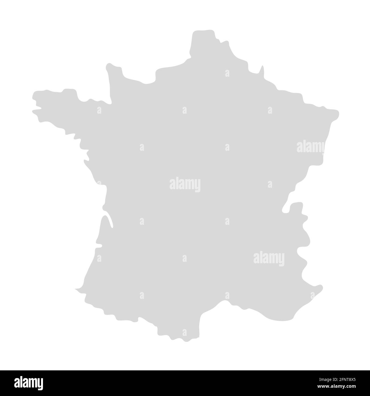 Vektorkarten-Symbol Frankreich. Paris französische Silhouette Region frankreich Konturkarte isoliert Stock Vektor
