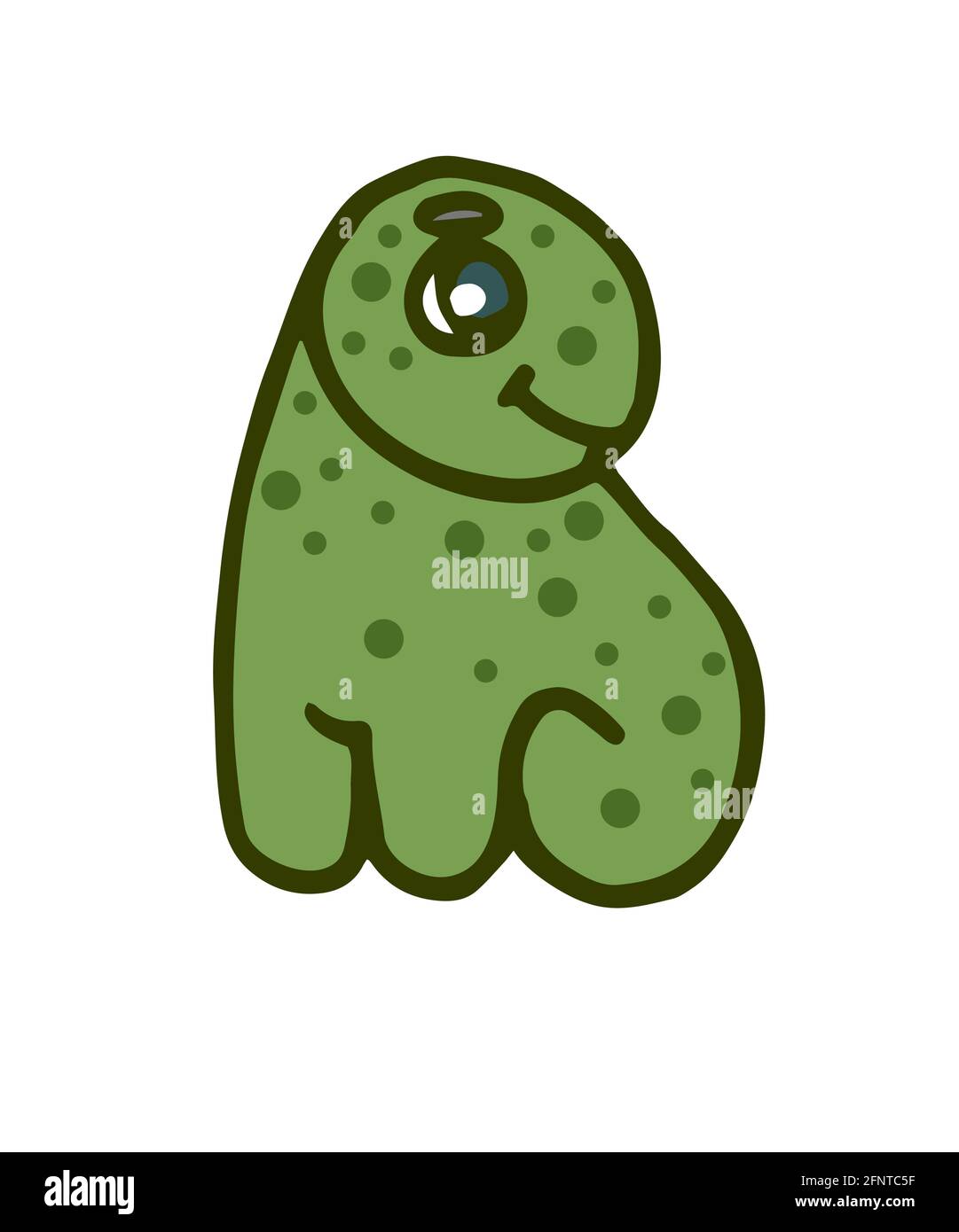Fröhliche lustige Dinosaurier. Dino-Illustration. Zeichentrickstil. Hand Umriss Zeichnung des Tieres. vektor Stock Vektor Fröhliche lustige Dinosaurier. Dino-Illustration. Zeichentrickstil. Hand Umriss Zeichnung des Tieres. vektor Stock Vektor
