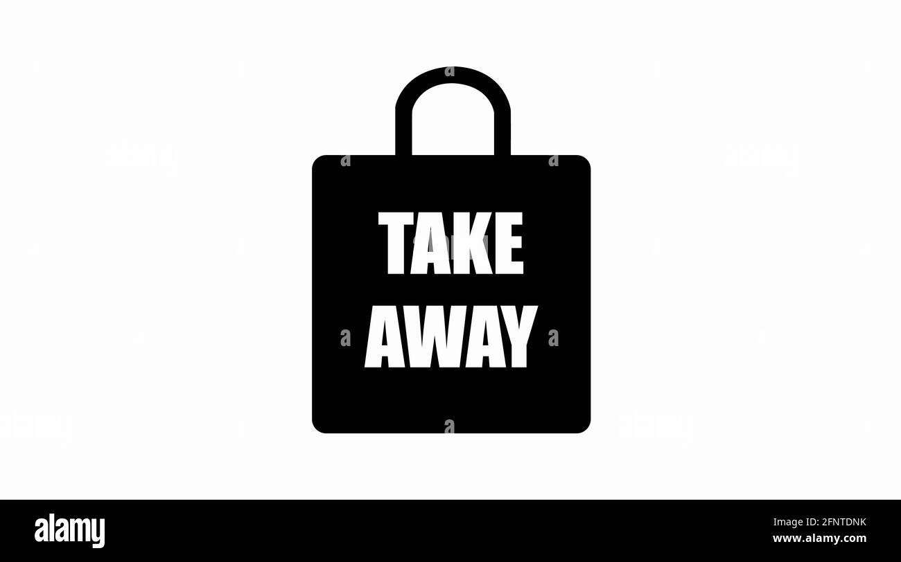 Vektor isolierte Illsutration des Symbols oder Zeichens des Atake Away Bag Stock Vektor