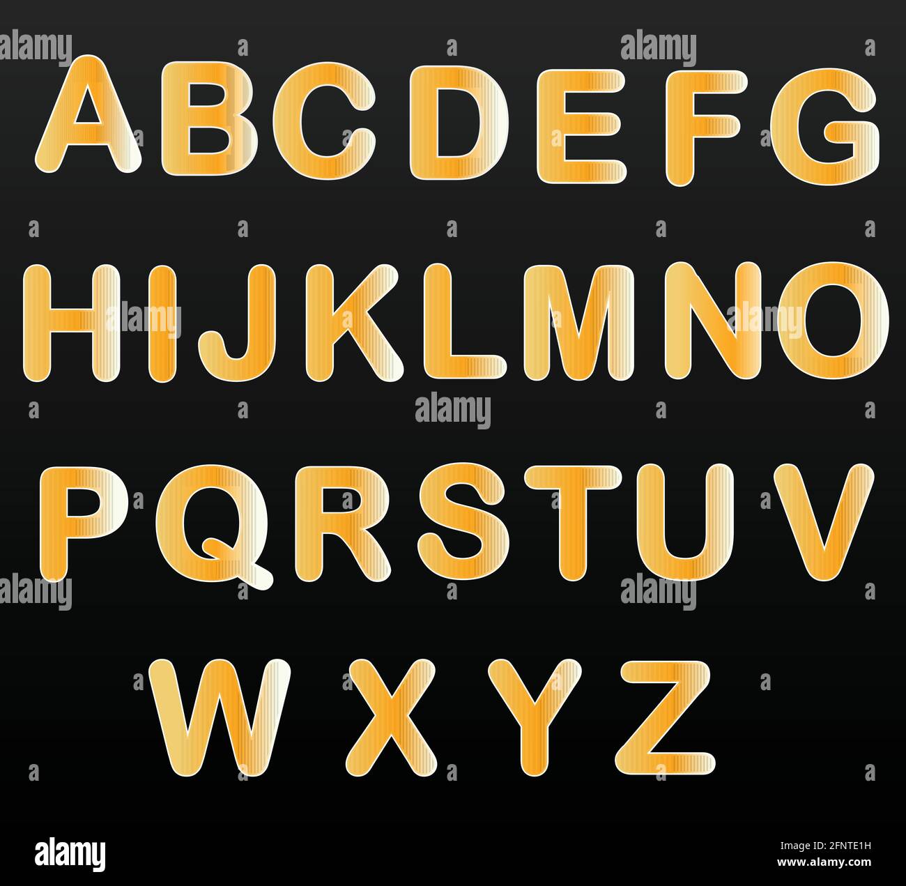 Vektor mit goldenen Buchstaben auf schwarzem Hintergrund Stock Vektor