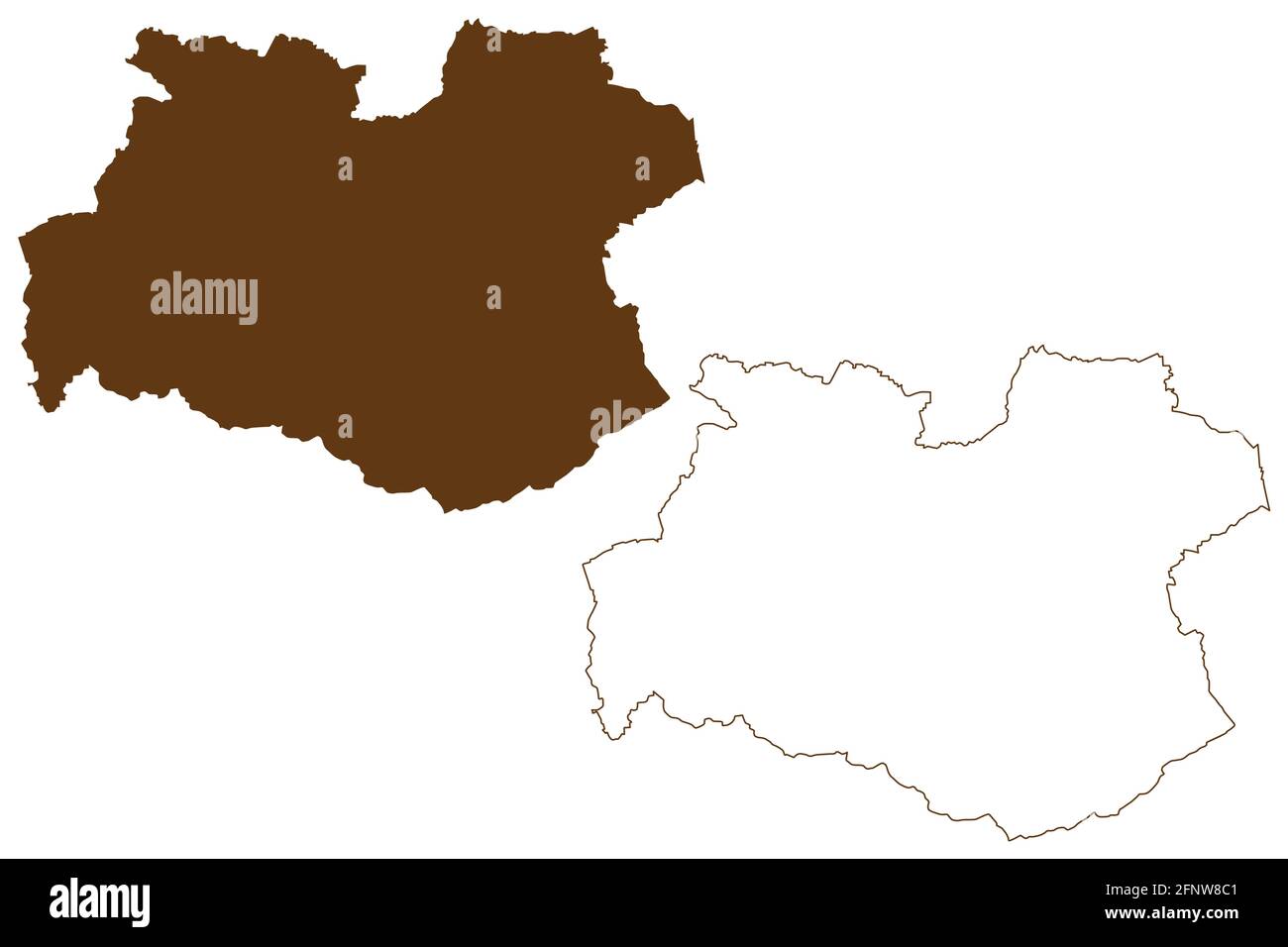 Landkreis Soest (Bundesrepublik Deutschland, Land Nordrhein-Westfalen, NRW, Region Arnsberg) Kartenvektordarstellung, Scribble-Skizze Soest-Karte Stock Vektor