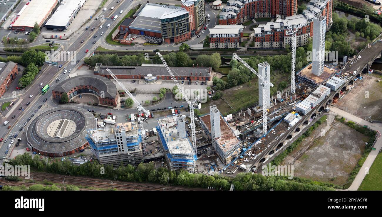 Luftaufnahme der Neubauentwicklung am Graingers Way, Leeds, West Yorkshire Stockfoto