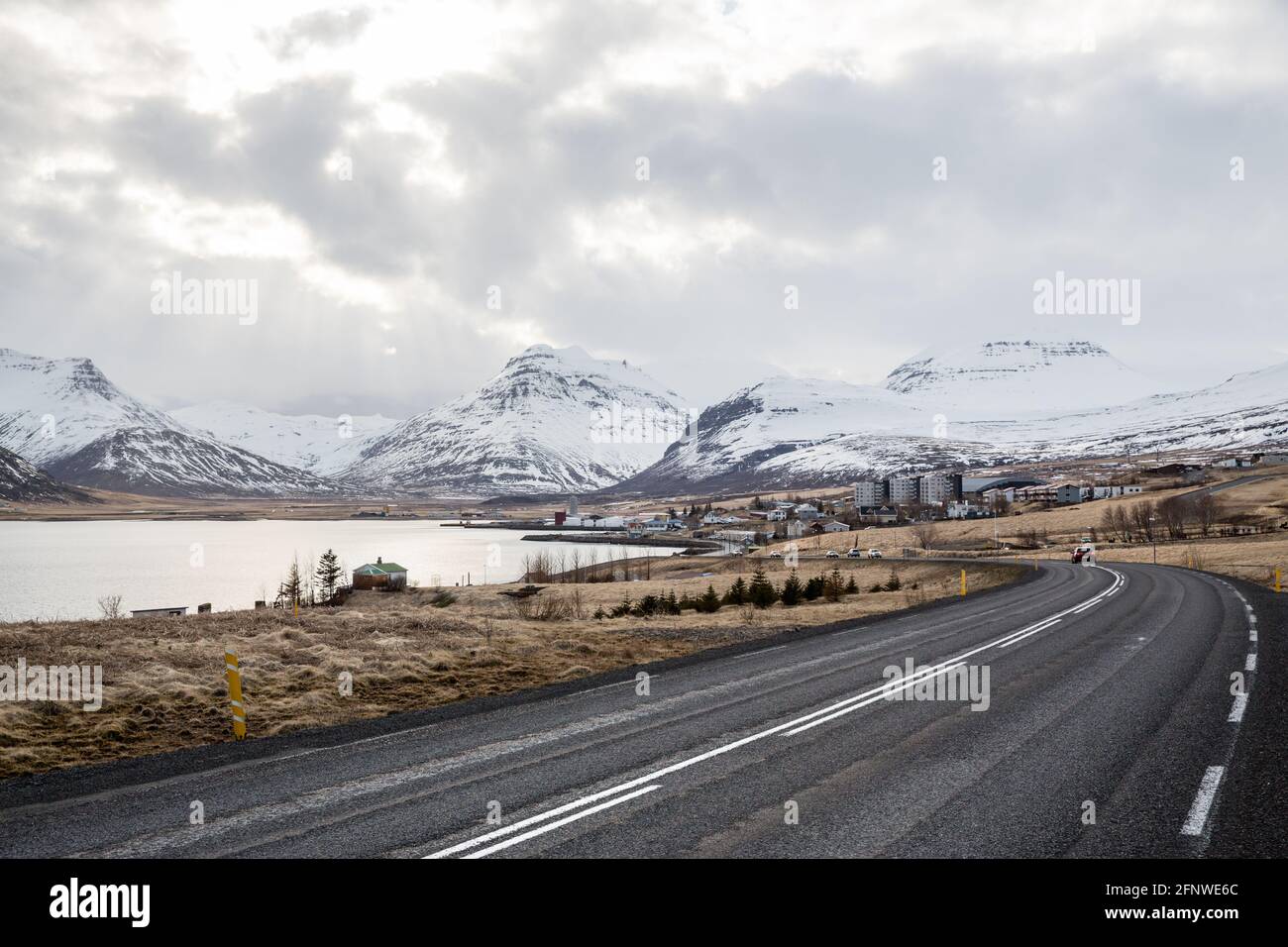 Reydarfjordur, Island - Drehort für die TV-Serie Fortitude, Stockfoto
