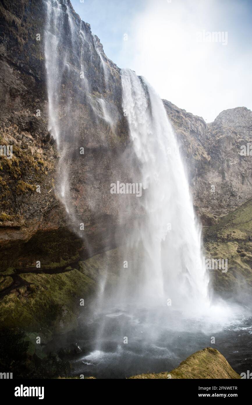 Seljalandsfoss Wasserfall, Südisland Stockfoto