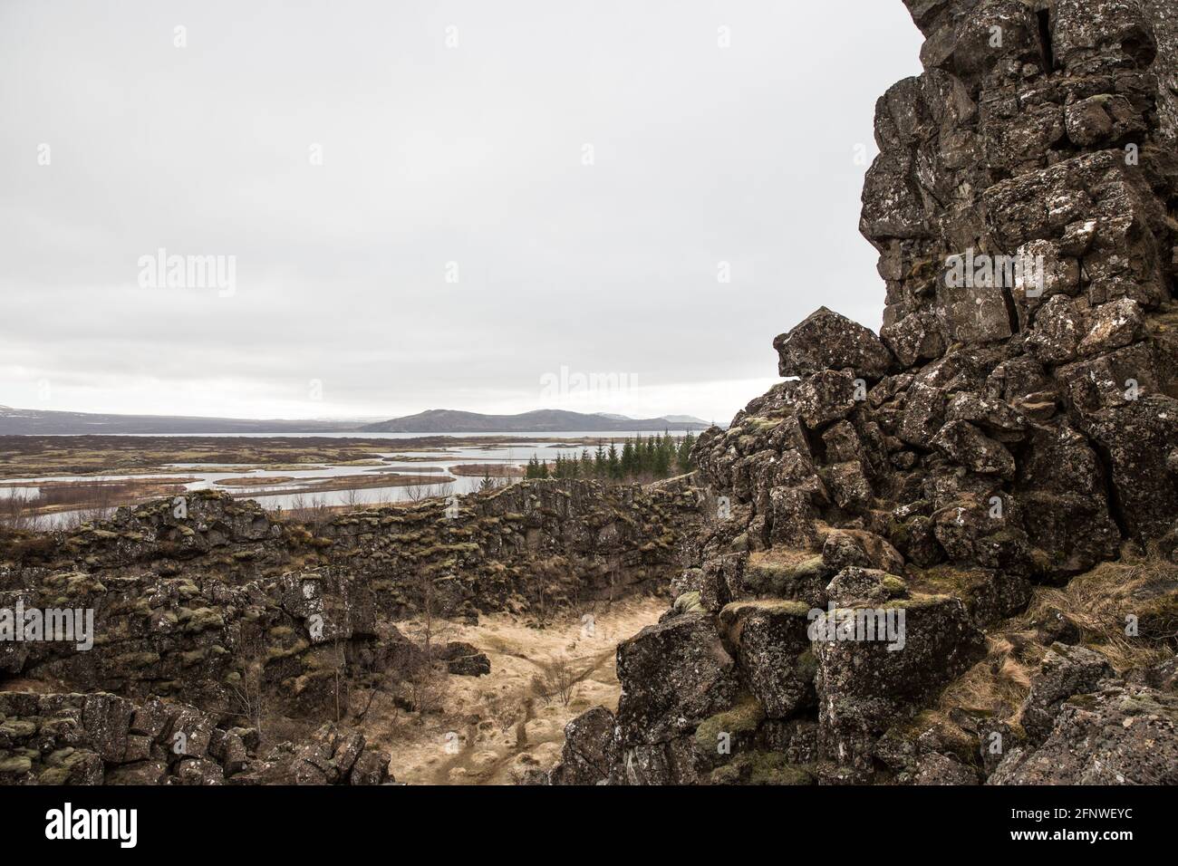 Thingvellir Nationalpark, Goldener Kreis, Island Stockfoto