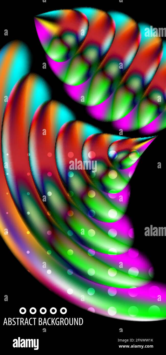 Abstrakte farbige Hintergrundgrafikvorlage mit mehreren geometrischen Objekten Stock Vektor