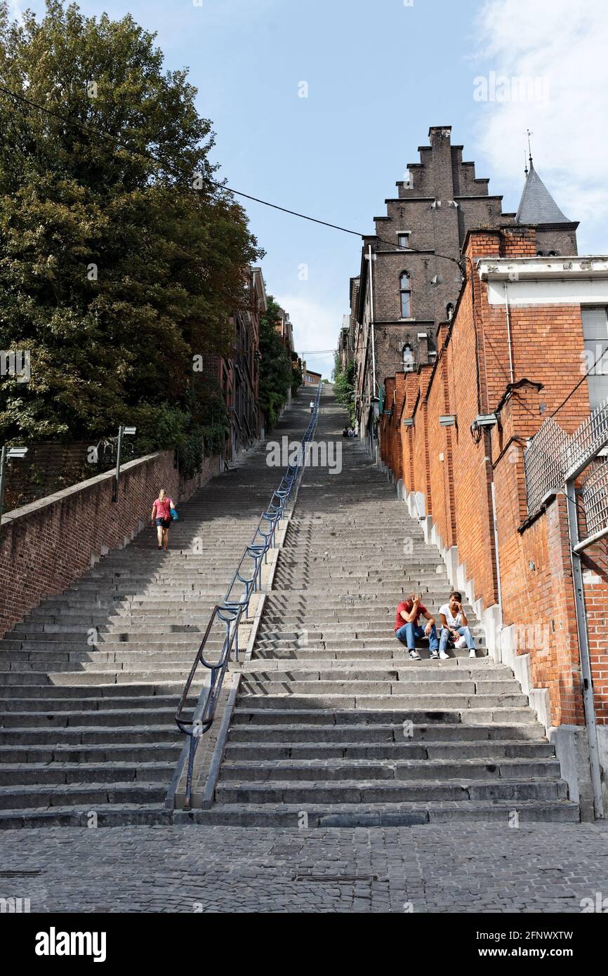 Foto des escaliers de la montagne de Bueren a Liege Stockfoto