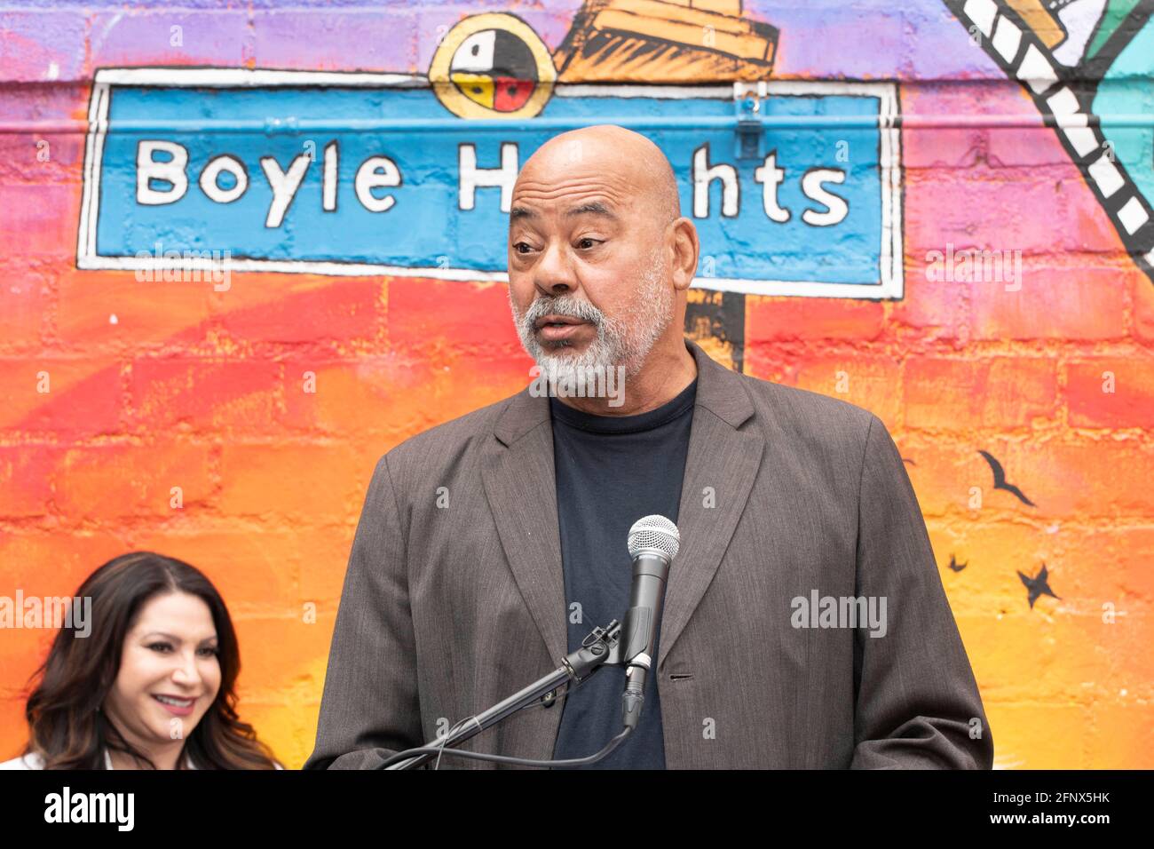 Los Angeles, Kalifornien, USA. Mai 2021. Ben Guillory nimmt am 19. Mai 2021 an der Pressekonferenz für den Senator Susan Rubio Senate Bill 805, „Save the Performing Arts Act of 2021“ im CASA 0101 Theatre, Los Angeles, CA Teil.Quelle: Eugene Powers/Alamy Live News Stockfoto