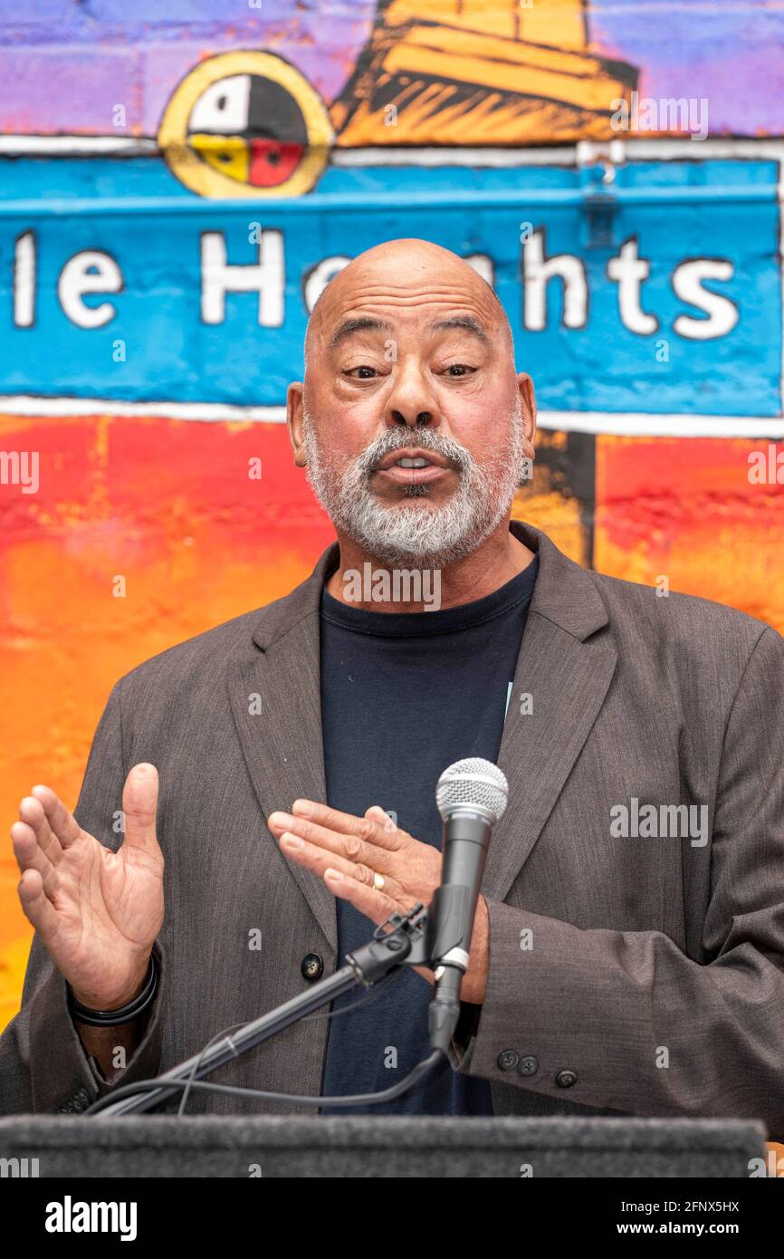 Los Angeles, Kalifornien, USA. Mai 2021. Ben Guillory nimmt am 19. Mai 2021 an der Pressekonferenz für den Senator Susan Rubio Senate Bill 805, „Save the Performing Arts Act of 2021“ im CASA 0101 Theatre, Los Angeles, CA Teil.Quelle: Eugene Powers/Alamy Live News Stockfoto