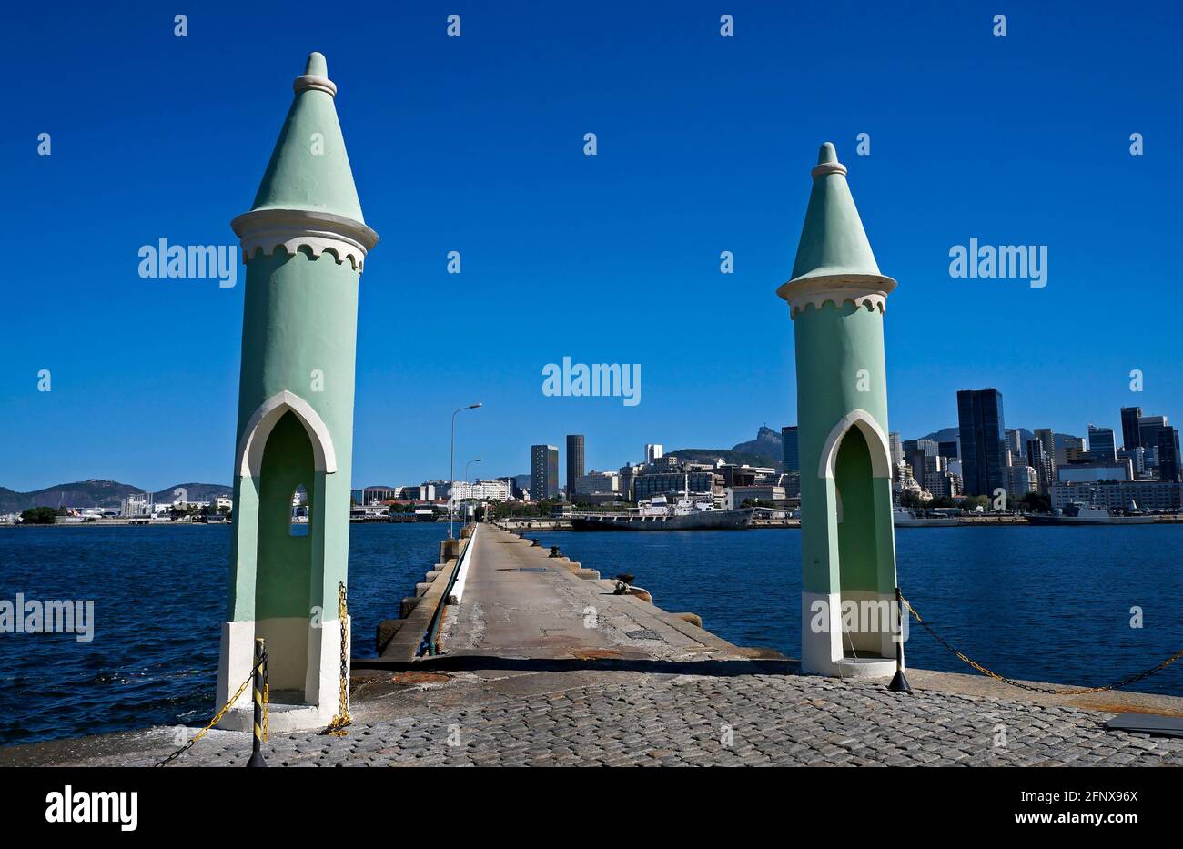 Stadtbild von Rio de Janeiro, Guanabara-Bucht Stockfoto