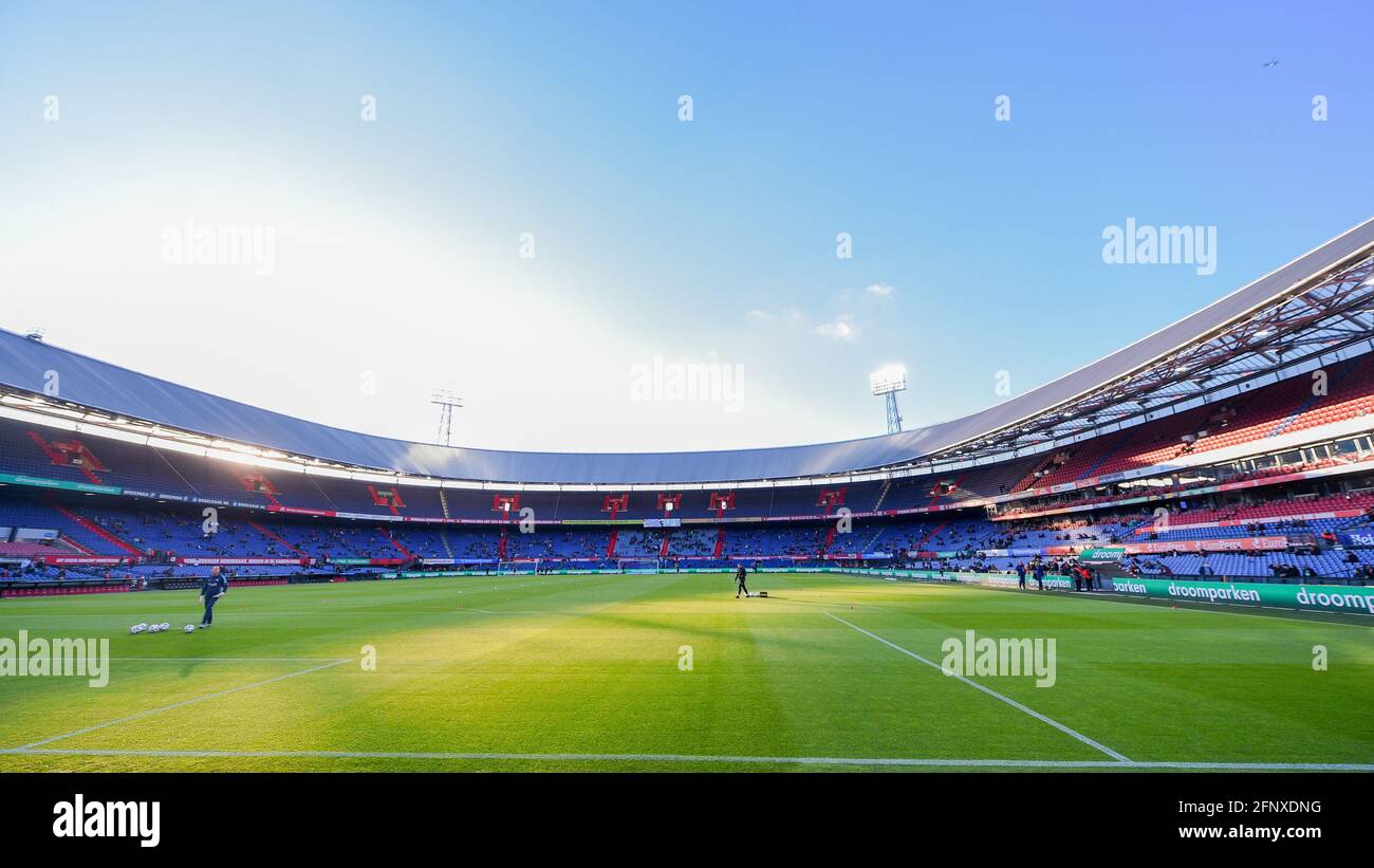 ROTTERDAM, NIEDERLANDE - 19. MAI: Spieltag Feyenoord gegen Sparta Rotterdam während des niederländischen Eredivisie-Spiels zwischen Feyenoord Rotterdam und Sparta Rotterdam am 19. Mai 2021 im Stadion Feijenoord De Kuip in Rotterdam, Niederlande (Foto: Yannick Verhoeven/Orange Picts) Stockfoto