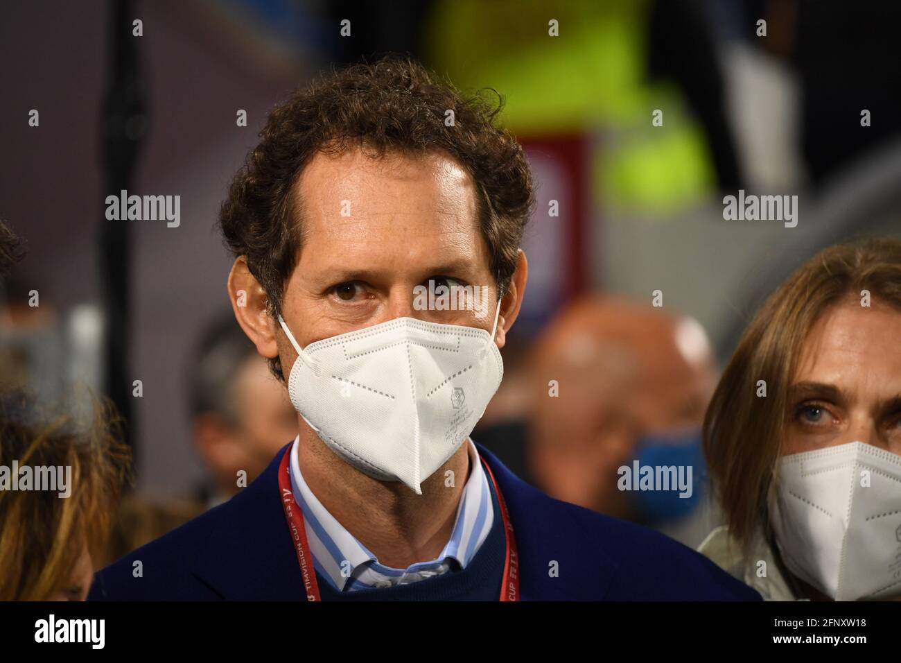 Reggio Emilia, Italien. Mai 2021. John Elkann (Juventus) während des italienischen „Serie A Italien Cup“-Spiels zwischen Atalanta 1-2 Juventus im Mapei-Stadion am Mai. 19, 2021 in Reggio Emilia, Italien. Kredit: Maurizio Borsari/AFLO/Alamy Live Nachrichten Gutschrift: Aflo Co. Ltd./Alamy Live Nachrichten Stockfoto