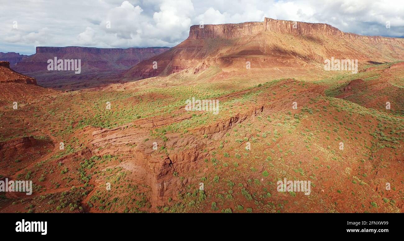Luftaufnahme des Geländes um Moab, Utah, USA Stockfoto