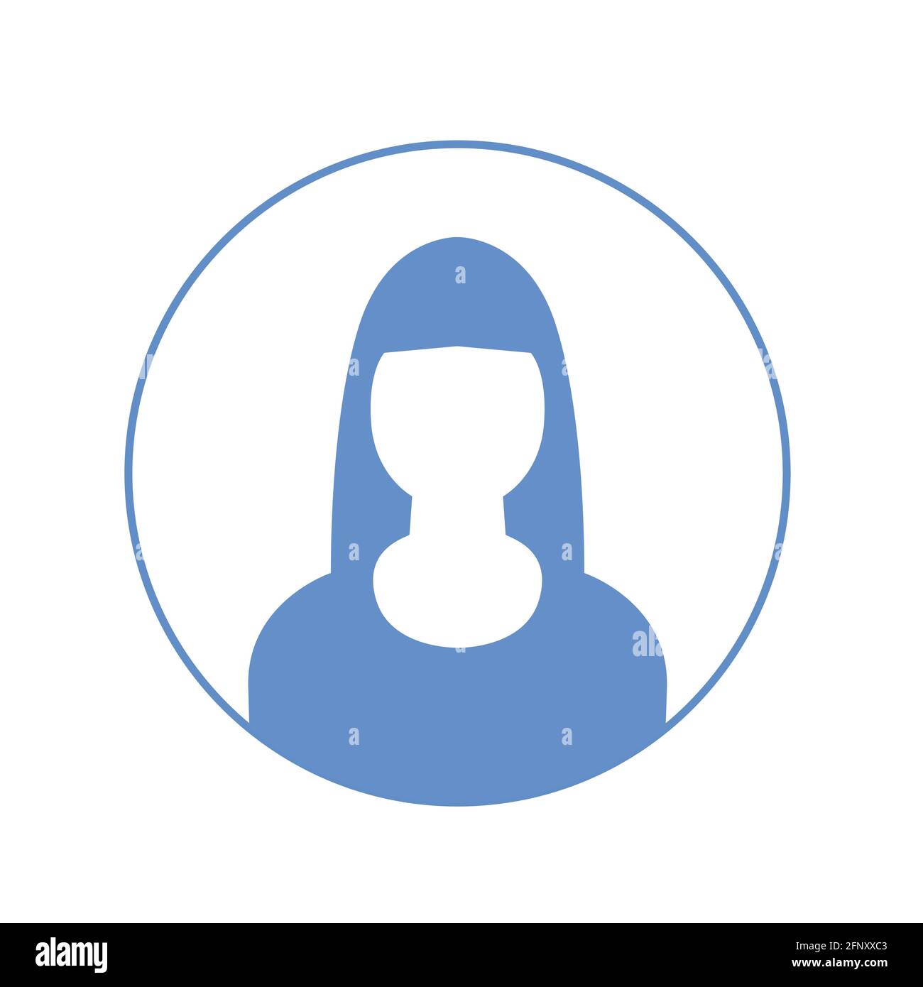 Frau Kopf Symbol Silhouette. Weibliche Avatar Profil Zeichen, Gesicht Silhouette Stock Vektor Stock Vektor