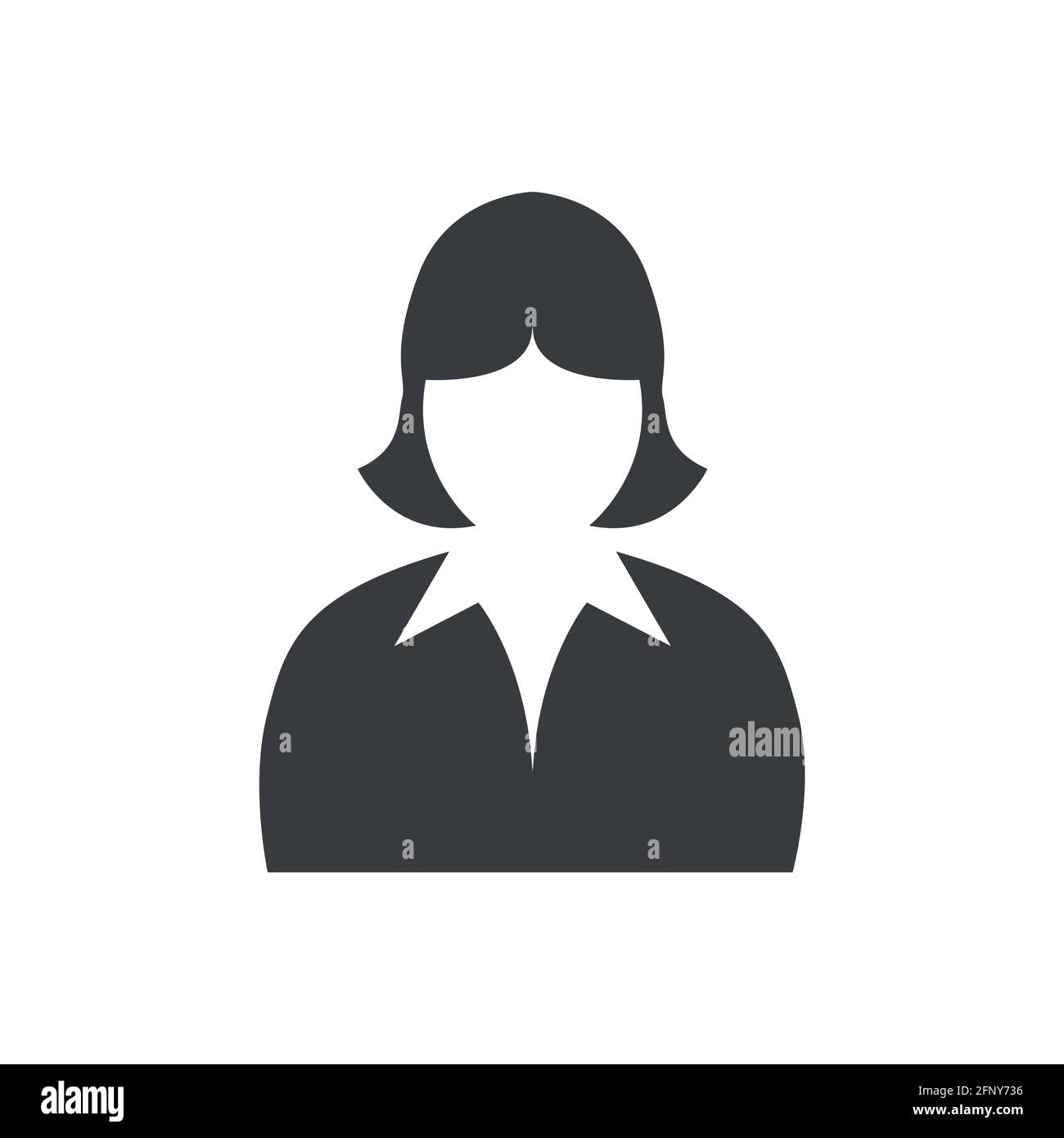 Frau Kopf Symbol Silhouette. Weibliche Avatar Profil Zeichen, Gesicht Silhouette Stock Vektor Stock Vektor
