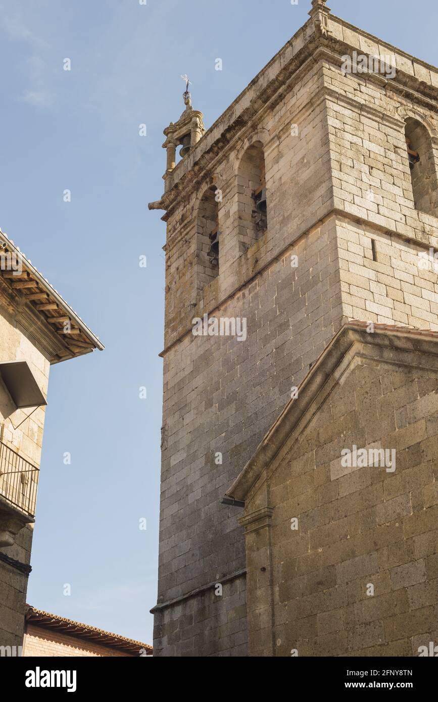 Aufnahme einer Pfarrkirche unserer Lieben Frau von der Himmelfahrt in Salamanca, Spanien Stockfoto