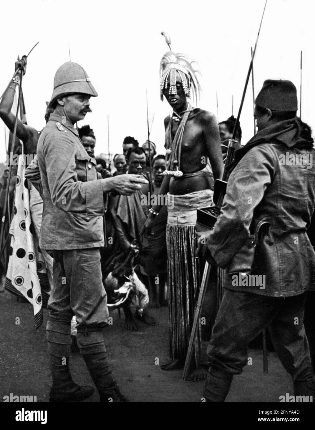 Kolonialismus, Deutsch-Ostafrika, Kommandant der Schutztruppe, ZUSÄTZLICHE-RIGHTS-CLEARANCE-INFO-NOT-AVAILABLE Stockfoto